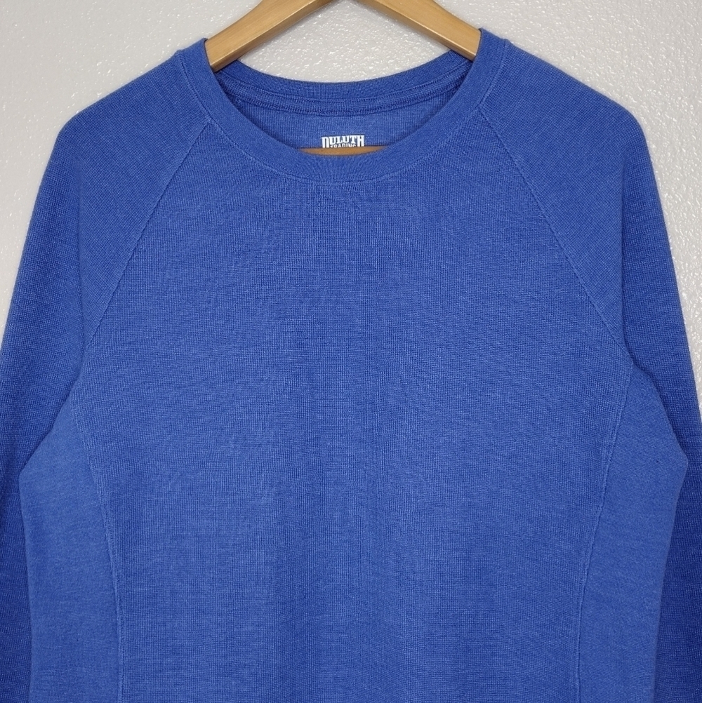 Duluth Trading Co Men's Blue Pullover Crew Neck Long Sleeve Shirt Size M - Picture 3 of 11